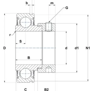 Zwrot pieniędzy Zespół z oprawą gumową CESR203A SNR
